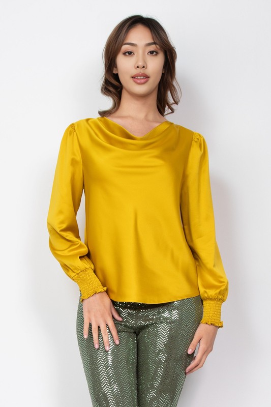 COWL NECK BLOUSE