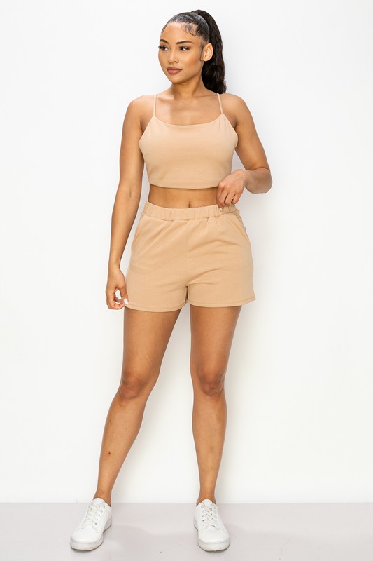 CAMI TOP AND SHORT SET