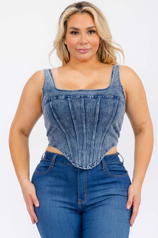 PLUS DENIM TANKS