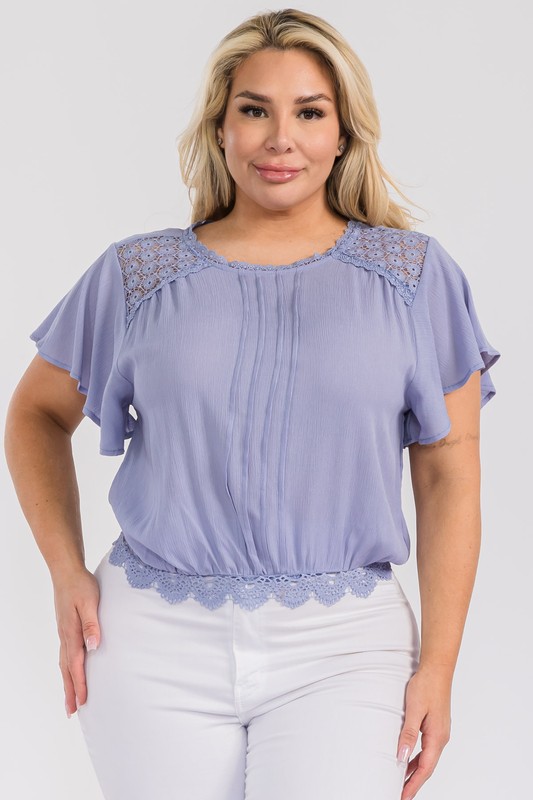 PLUS FLUTTER SLV TOPS