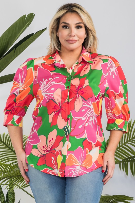 PLUS FLORAL SHIRTS