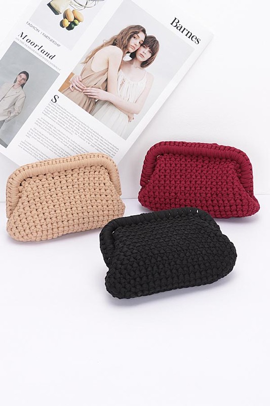 BRAIDED COTTON CLUTCH