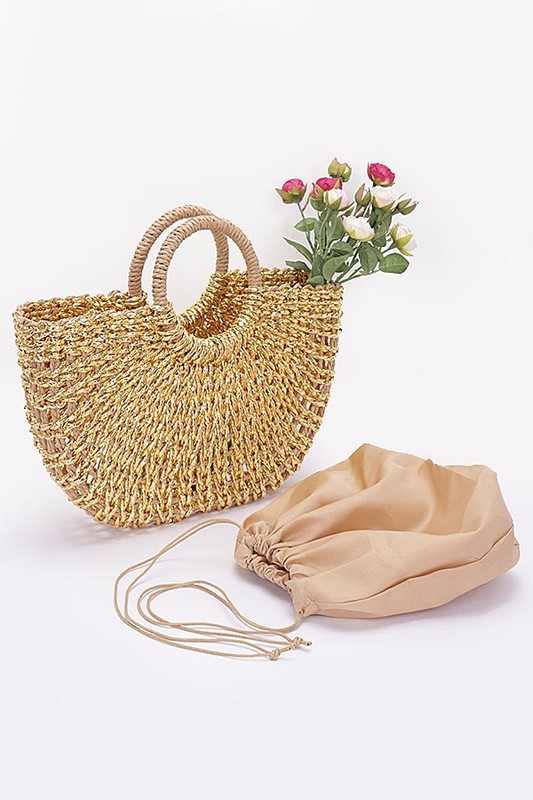 STRAW TOTE BAG