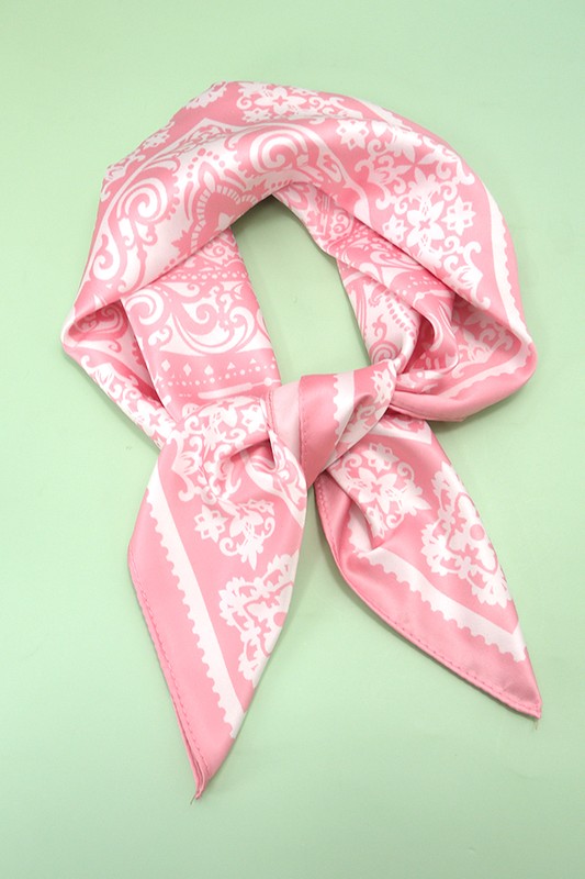 PAISLEYPINK SILK SCARF