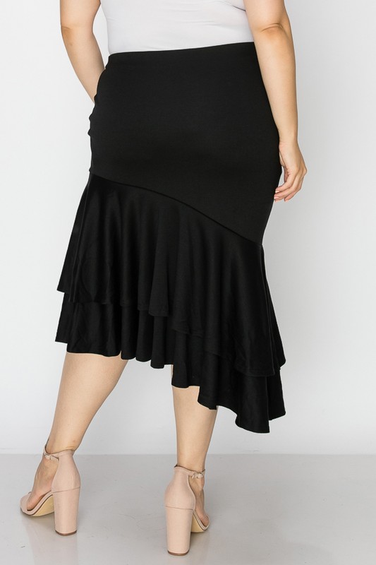 + DOUBLE RUFFLE SKIRT