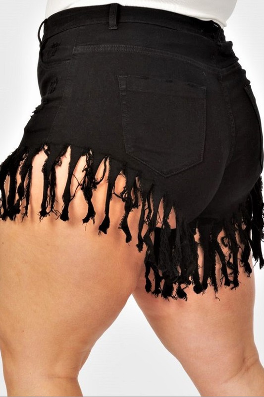 PLUS FRINGE SHORTS