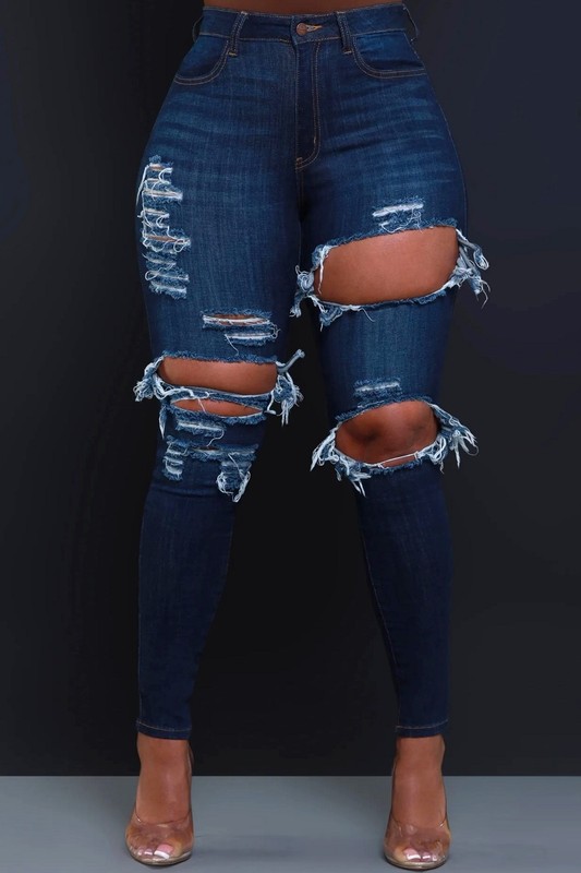 DISTRESSED SKINNY JEANS