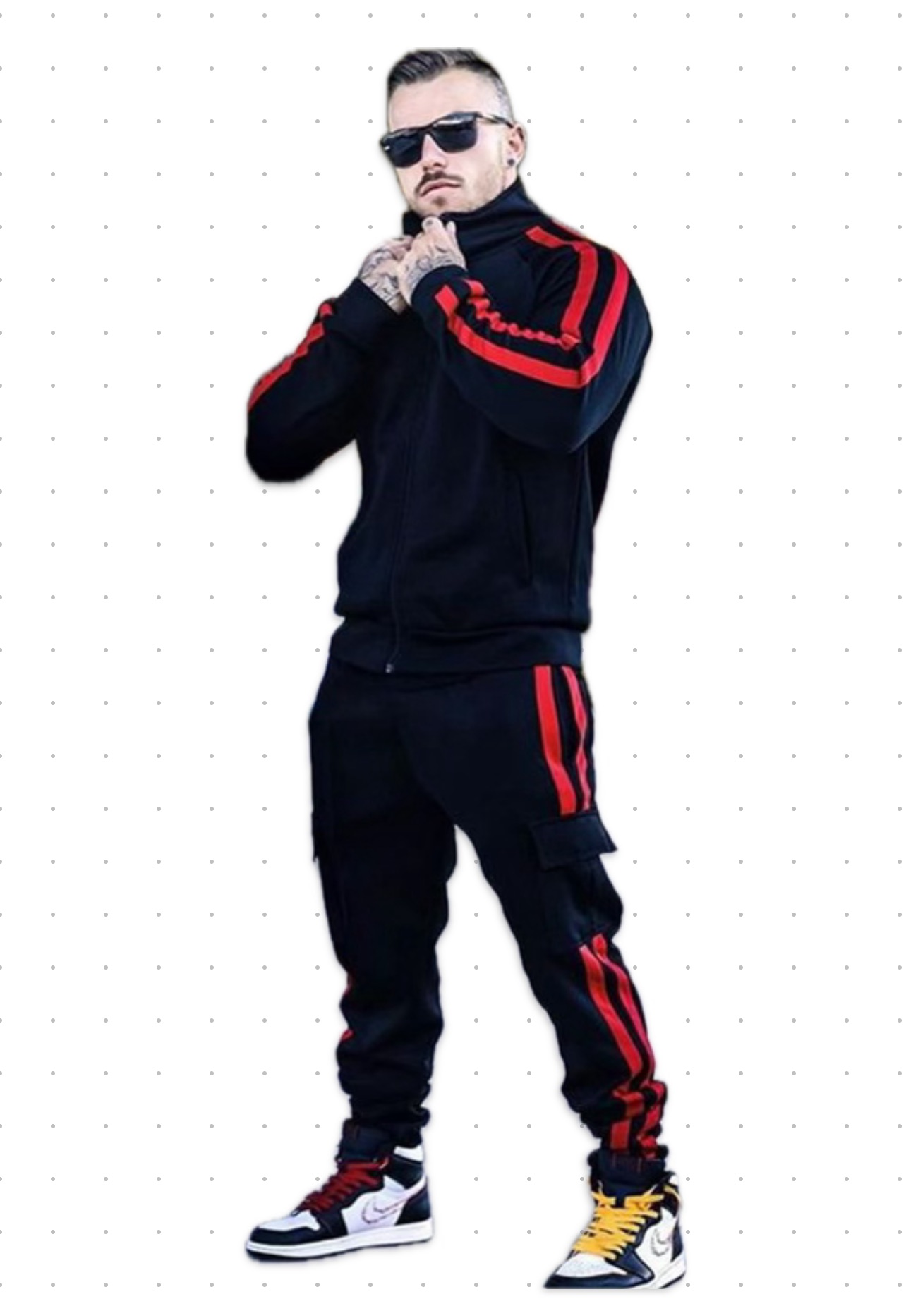 MEN STRIPED TRACKSUITS