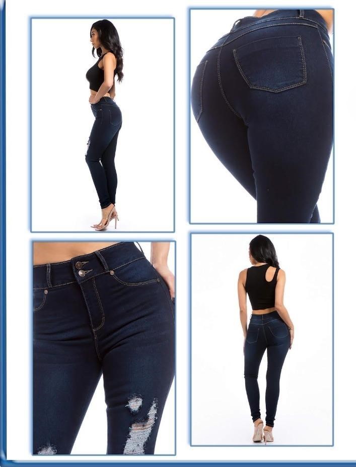 LADIES SKINNY RIPPED DENIM