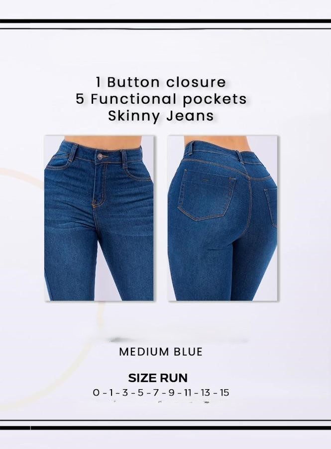 LADIES SOLID SKINNY DENIM