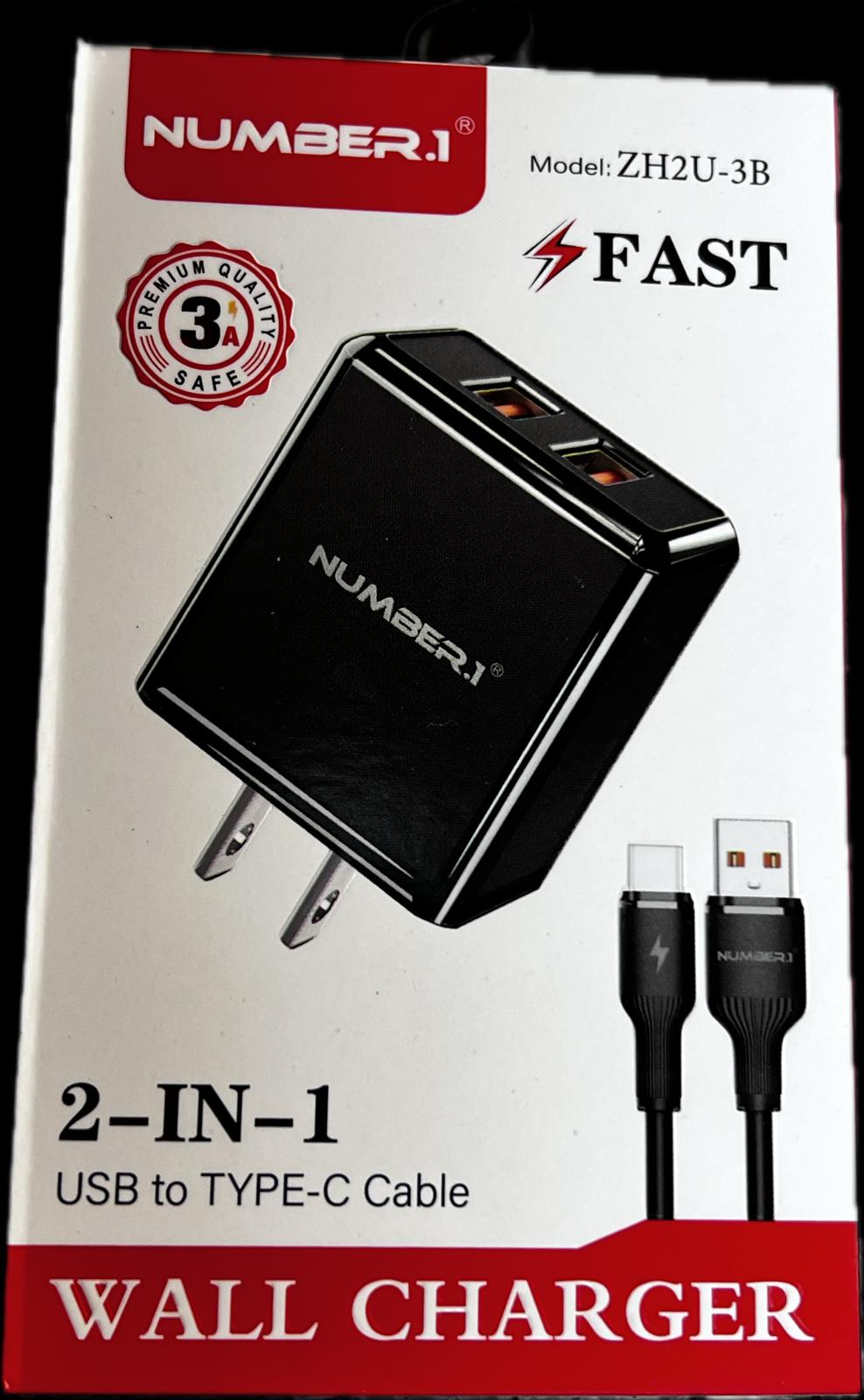 NUMBER 1 2IN1 USB TO TYPE C CABLE