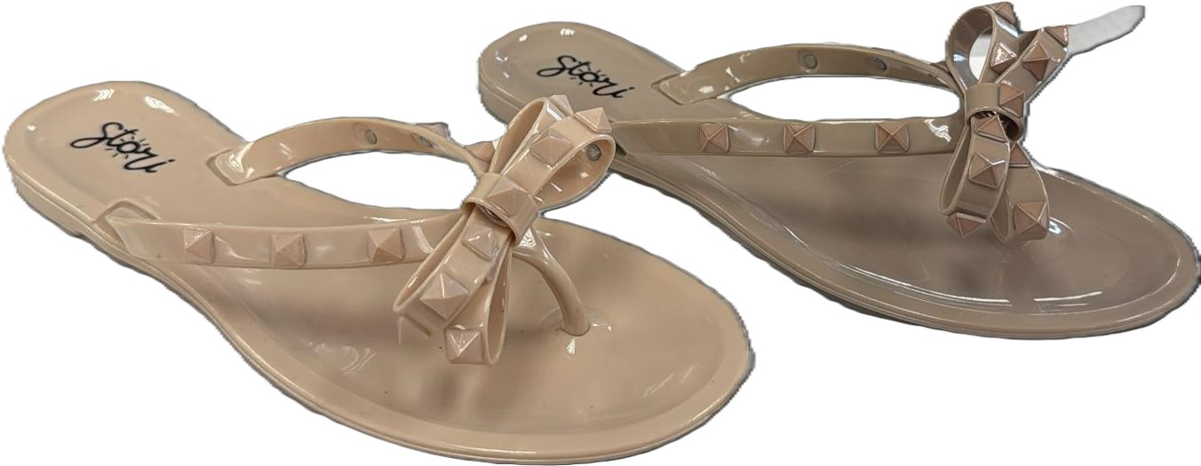 BOW STUDDED SLIPPERS