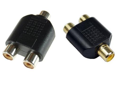 RCA SPLITTER 1 FEMALE TO 2 FEMALE RCA