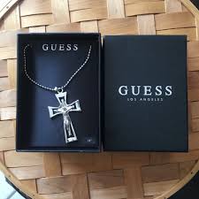GUESS CROSS NECKLACE KEYCHAIN