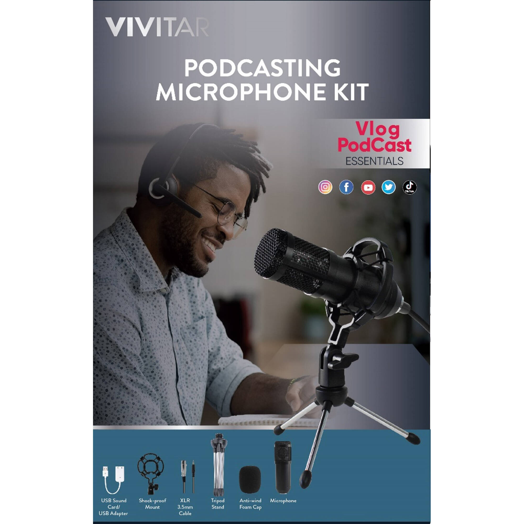 VIVITAR PODCASTING MICROPHONE KIT